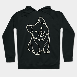 Cute Corgi Puppy Lineart Hoodie